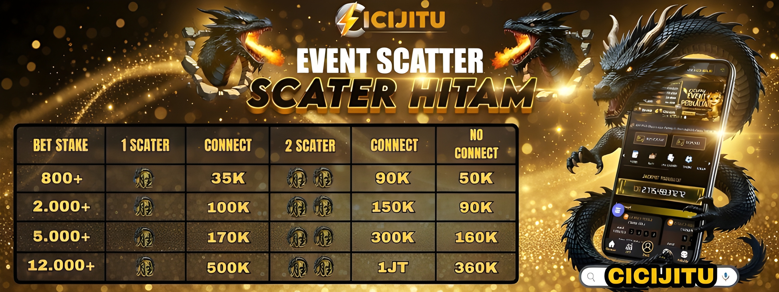 EVENT SCATER HITAM